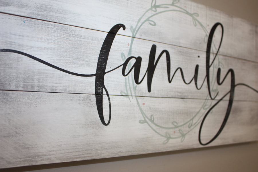FAMILY DIY Plank Sign Step by Step