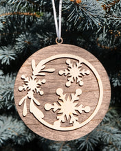 Load image into Gallery viewer, Wooden Christmas Ornament with Shiplap Background
