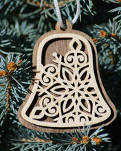 Load image into Gallery viewer, Wooden Scroll Work Christmas Ornament
