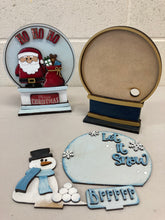 Load image into Gallery viewer, Christmas Snow Globe Inserts OR Base DIY Kit
