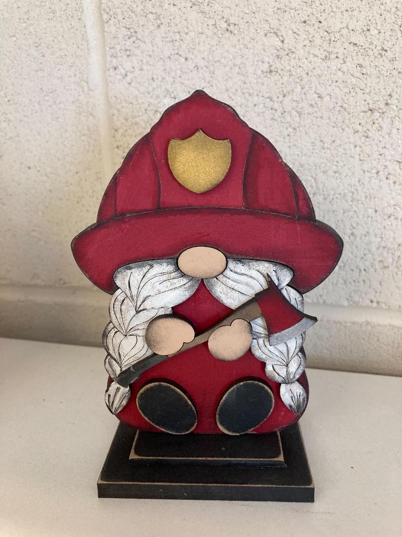 Miss Hot Shot Firefighter Gnome