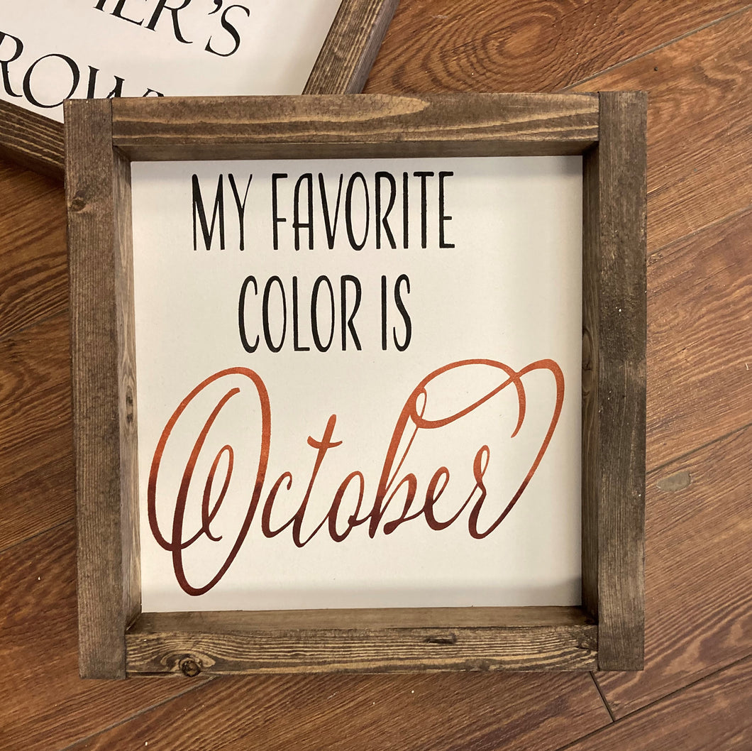 My Favorite Color is October